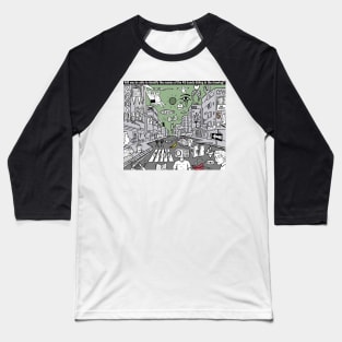 Will you be able to identify the names of the 45 bands hiding in the drawing? Baseball T-Shirt